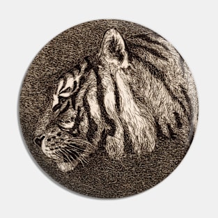 Tiger Portrait Pin