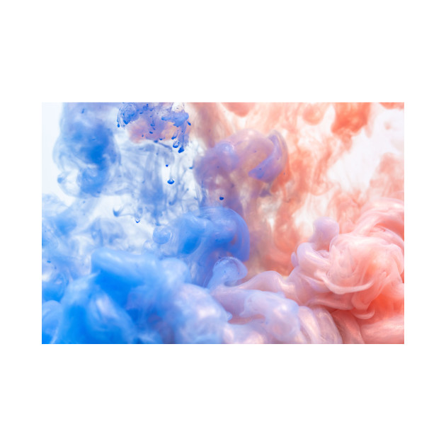 Pink & Blue Abstract Smoke - Smoke - Phone Case