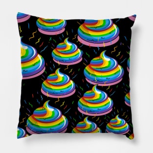 Rainbow Poo Party - Magical Unicorn Pillow