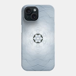 Gray Metal Snowflake Winter Print Phone Case