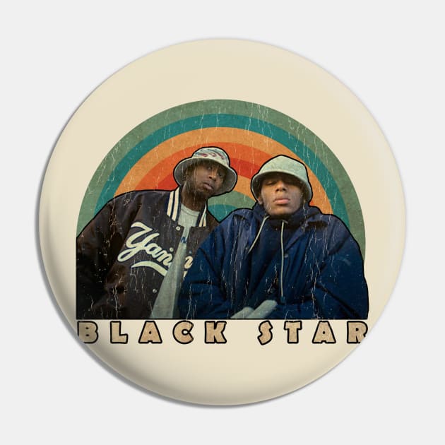 Black Star Retro Vintage Pin by TuoTuo.id