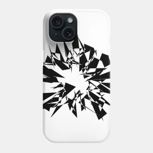 Geometric Abstract III Black and White Phone Case