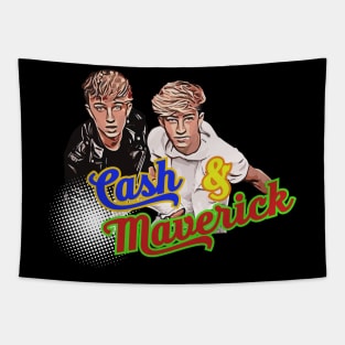 Cash And Maverick Baker Fan Art Illustration Tapestry