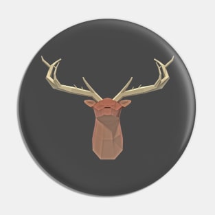 Abstract low poly elk head Pin