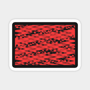 Bloody zig zag in black and red illustration Magnet