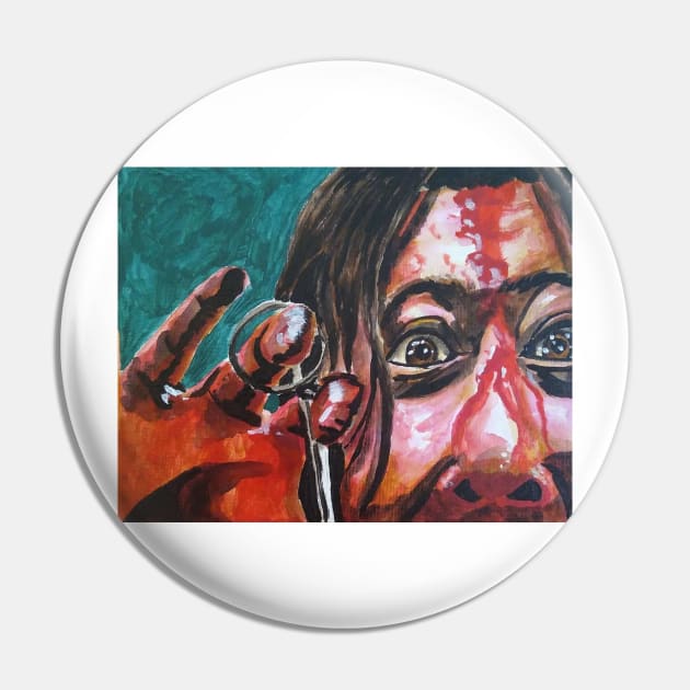 Oldboy - "See No Evil" Dae-Su Oh canvased portrait (original) Pin by StagArtStudios