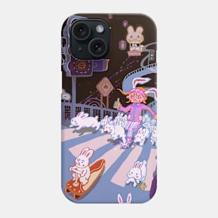 Rabbit Crossing Time Phone Case