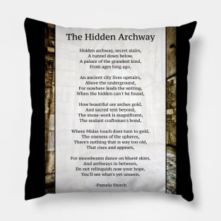 The Hidden Archway Poem Pillow