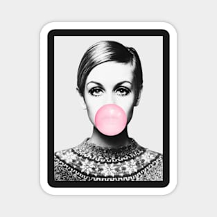 Twiggy print, celebrity, Scandinavian, Nordic, Trendy print, Styled, Scandinavian art, Modern art, Wall art, Print, Minimalistic, Modern Magnet