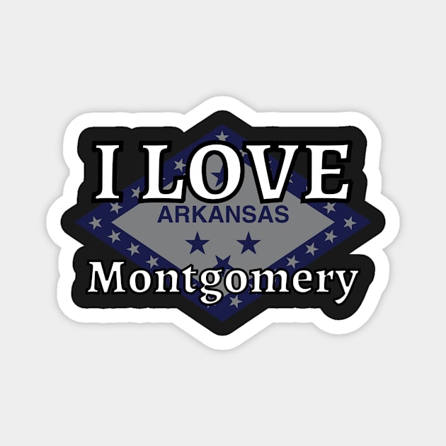 I LOVE Montgomery | Arkensas County Magnet by euror-design