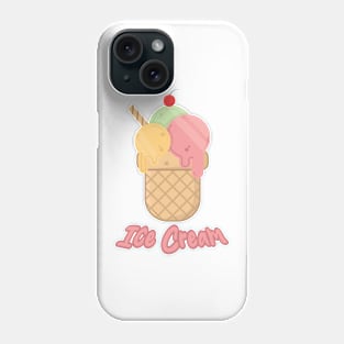 Hand Drawn Yummy Ice Cream Cone Cute Design Phone Case