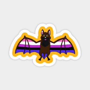 Genderfluid Pride Bat Magnet