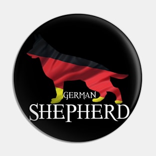 German Shepherd German Flag Pin