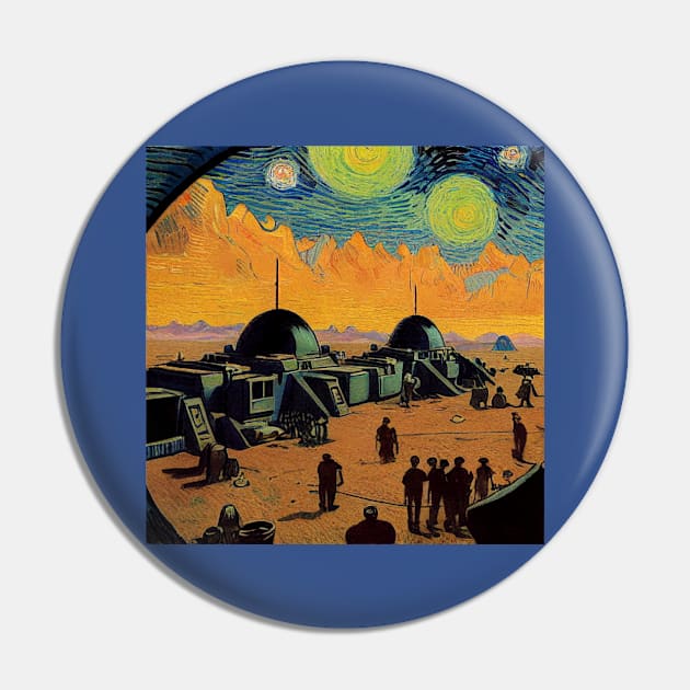 Starry Night in Mos Eisley Tatooine Pin by Grassroots Green