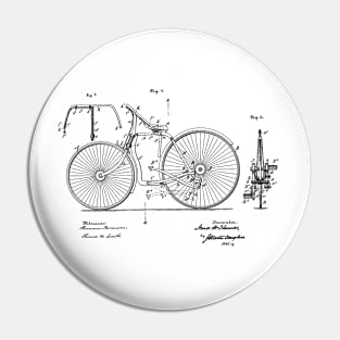 Bike Vintage Patent Hand Drawing Pin