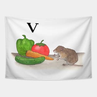 V is for Vole Tapestry