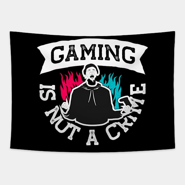 gaming is nut a crime, Gift Gaming Tapestry by Fashion Style