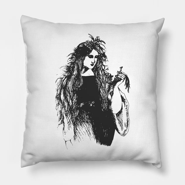 Ophelia Pillow by Art Dysmorphia