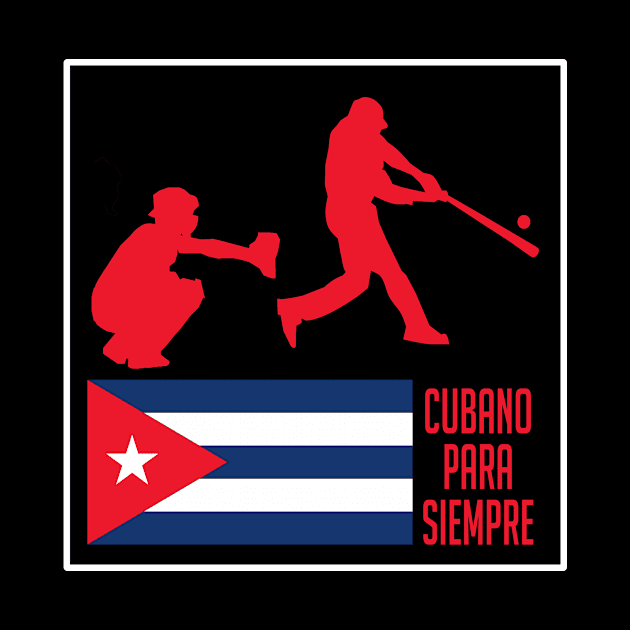 Cuba Flag, Cuban Baseball League, Cubano Para Siempre by Jakavonis