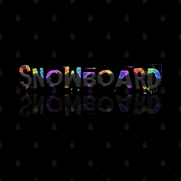 Snowboard Lover Abstract Typography by MaystarUniverse