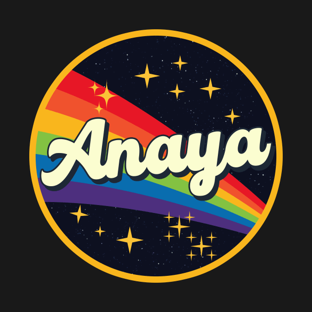 Anaya // Rainbow In Space Vintage Style by LMW Art