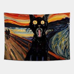 The Scream Cat Tapestry