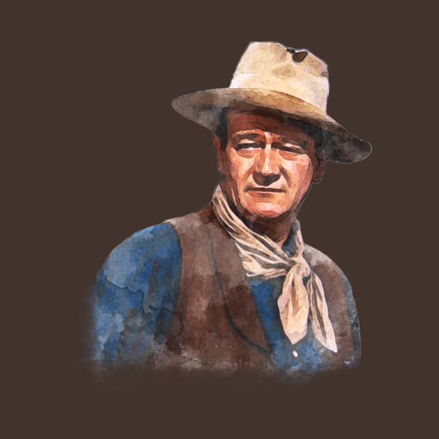 John Wayne "The Duke" - Watercolor by classicmovieart