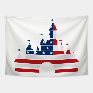 Patriotic Castle Tapestry