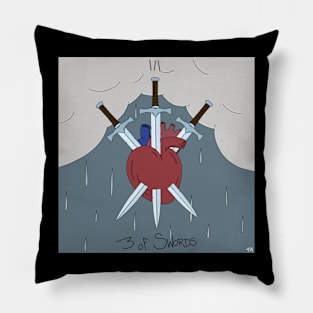 Come Along Tarot: Three of Swords Pillow