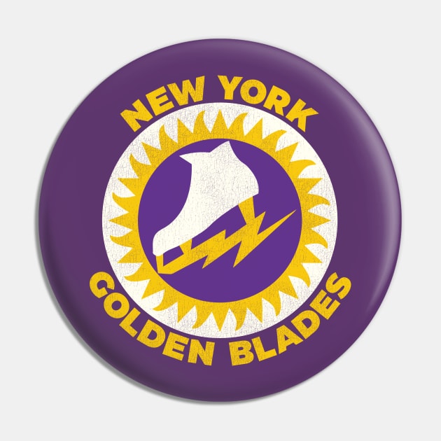 Defunct New York Golden Blades Hockey Team Pin by Defunctland