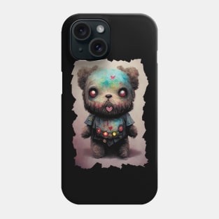 Digital Art | Creepy Cute Voodoo Doll Zombie Teddy Bear Phone Case