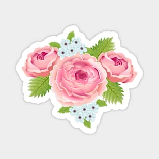 Peony Flowers Design Magnet