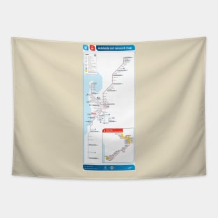 Adelaide - Australia - Rail Map - HD Tapestry