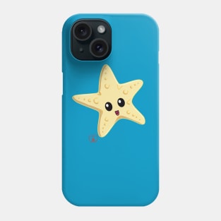 Cute comic starfish in kawaii Stile Phone Case