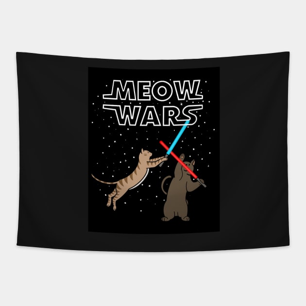 Meow Wars Tapestry by PaprikaPanda