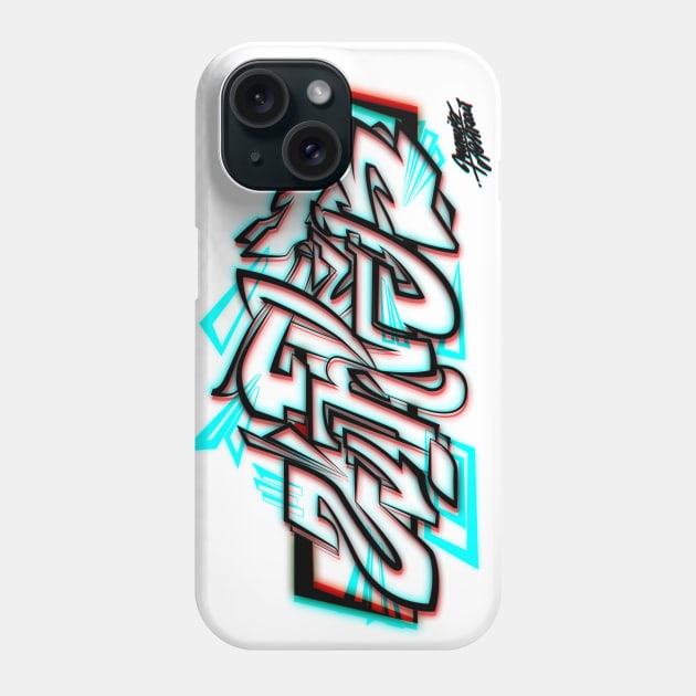 WINTER on white - mini collection of neon graffiti "seasons" Phone Case by Francis_Abstract_97