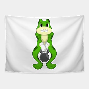 Frog Bodybuilding Dumbbell Tapestry