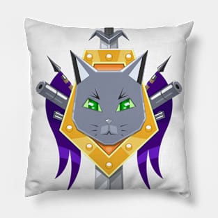 Robo-cat coat of arms. Pillow