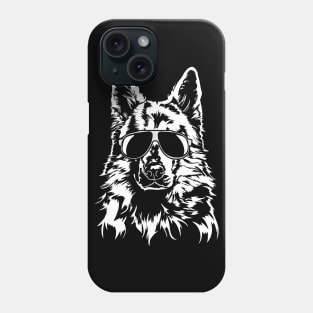 Funny Proud White Swiss Shepherd Dog sunglasses cool dog Phone Case