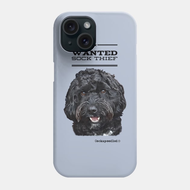 Cockapoo / Doodle Dog Sock Thief Phone Case by WoofnDoodle 