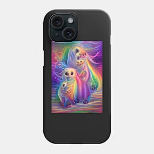 HAPPY RAINBOW GHOSTS ON HALLOWEEN Phone Case