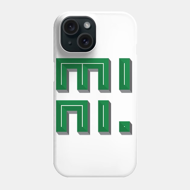 Super 3D MINI text in green Phone Case by YourGoods