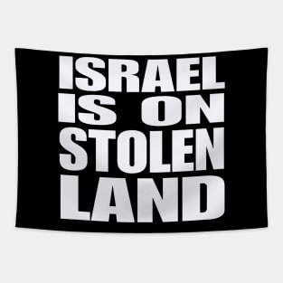 Israel Is On Stolen Land - White - Front Tapestry