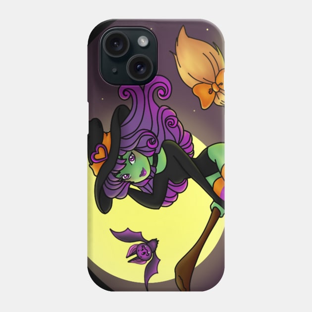 Cute and Witchy Phone Case by Redheadkls