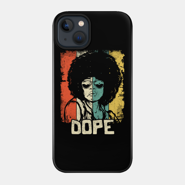 Dope Black Magic Girl Pride African Afro - African American - Phone Case