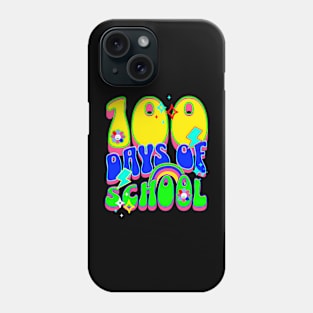 Groovy 100Th Day Of School Bright Fun Color Student Teacher Phone Case