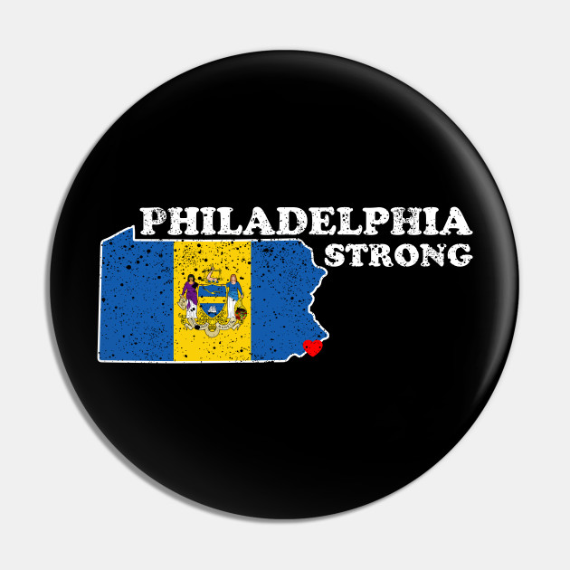 Philadelphia Strong Flag Pennsylvania Heart Shirt Philadelphiastrong Pin Teepublic