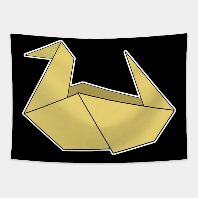 Duck Origami Sticker Style Design Tapestry by aaallsmiles