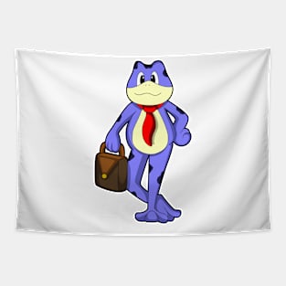 Frog as Businessman with Bag Tapestry