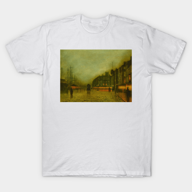 Discover Liverpool Docks by John Atkinson Grimshaw - John Atkinson Grimshaw - T-Shirt